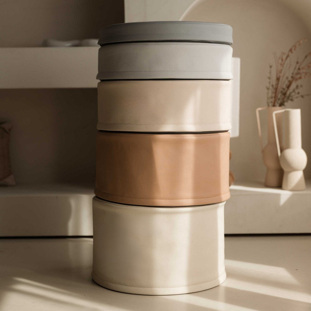 HENVAE® Stapelstenen Stone – 5-delige set zachte foam stapelstenen in neutrale tinten.