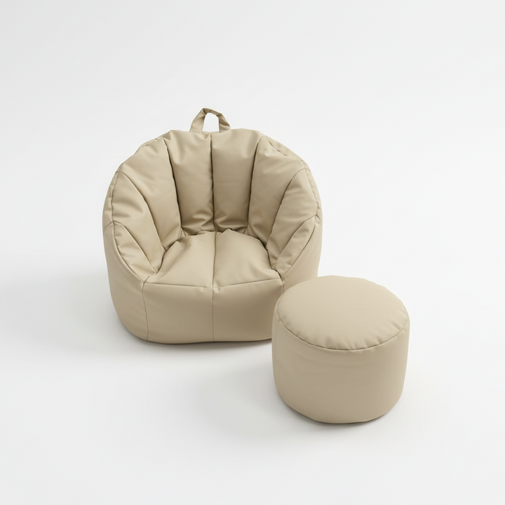 HENVAE kinderzitzak met poef voor een comfortabele en stijlvolle zitplek in de speel- of kinderkamer.