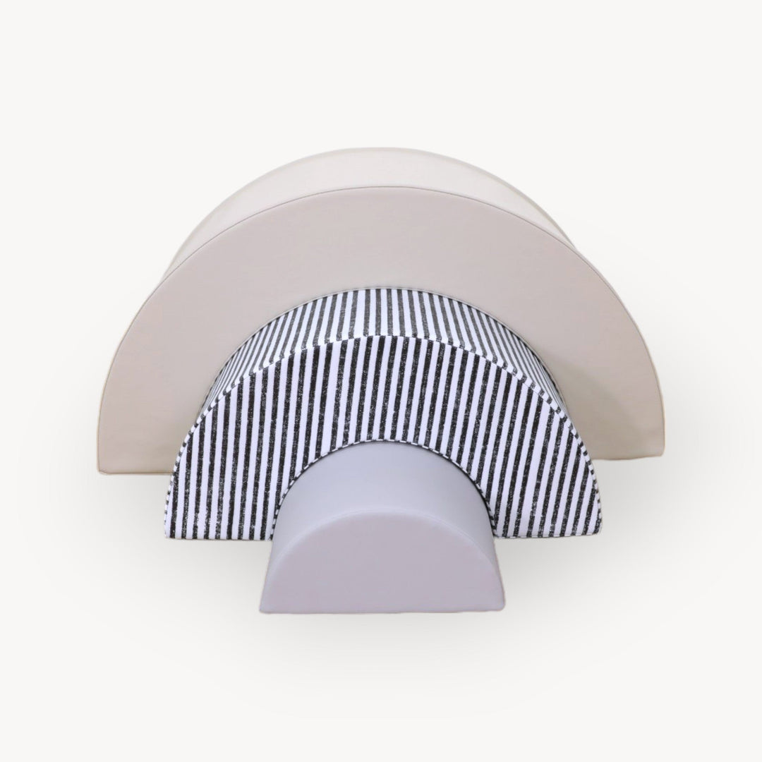 PRE - ORDER - SOFTPLAY FOAM SPEELSET REGENBOOG - STONE STRIPE GREY - HENVAE