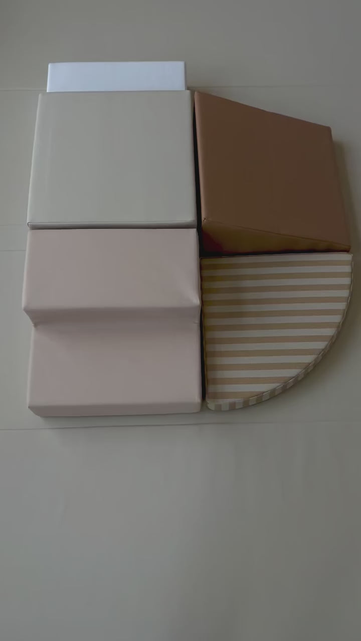 BABY KLIMSET NUDE SAND STRIPE FOAM BLOKKEN - SPEELSET - BABY