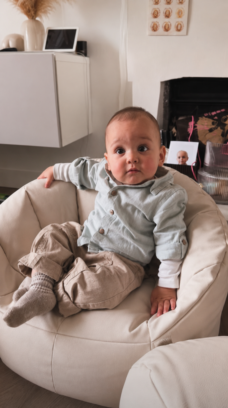 Klantfoto: kind in de HENVAE Soft Lounge in Natural