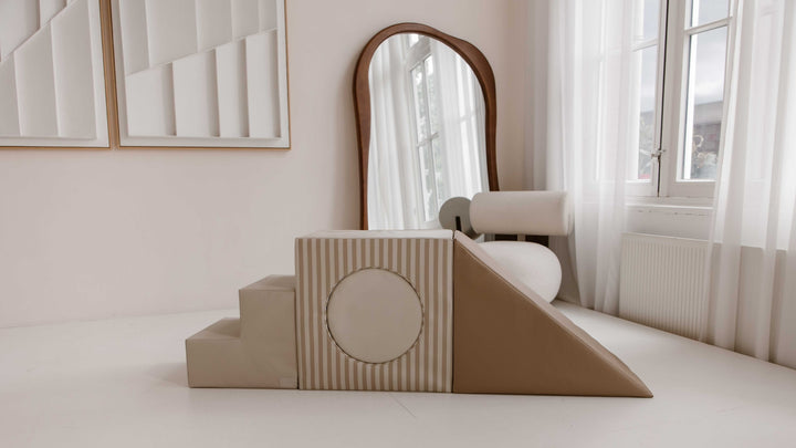 Complete VOYAGE speelset met trap, tunnel, glijbaan en zachte cilinder