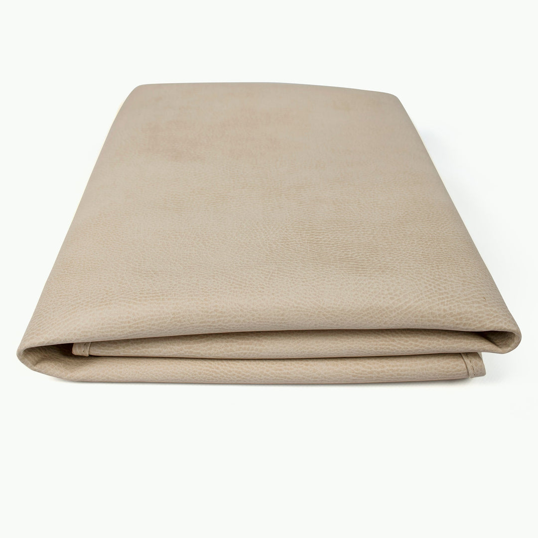 HENVAE (KNOEI)MAT - BEIGE - ECRU - KINDERSTOEL - VEGAN LEER KNOEIMAT KINDERSTOEL-SPEELMAT-ROMMELMAT CLOSE UP